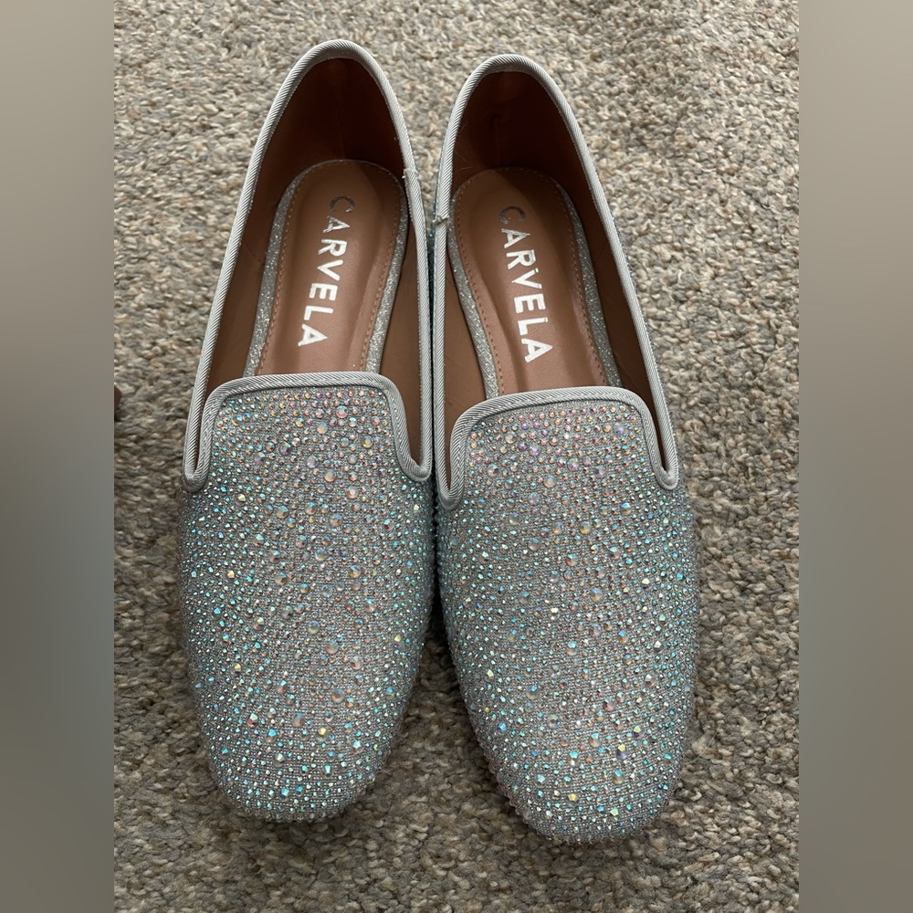 Carvela iridescent loafers brand new unworn with receipt size 38.5 fits a size 8